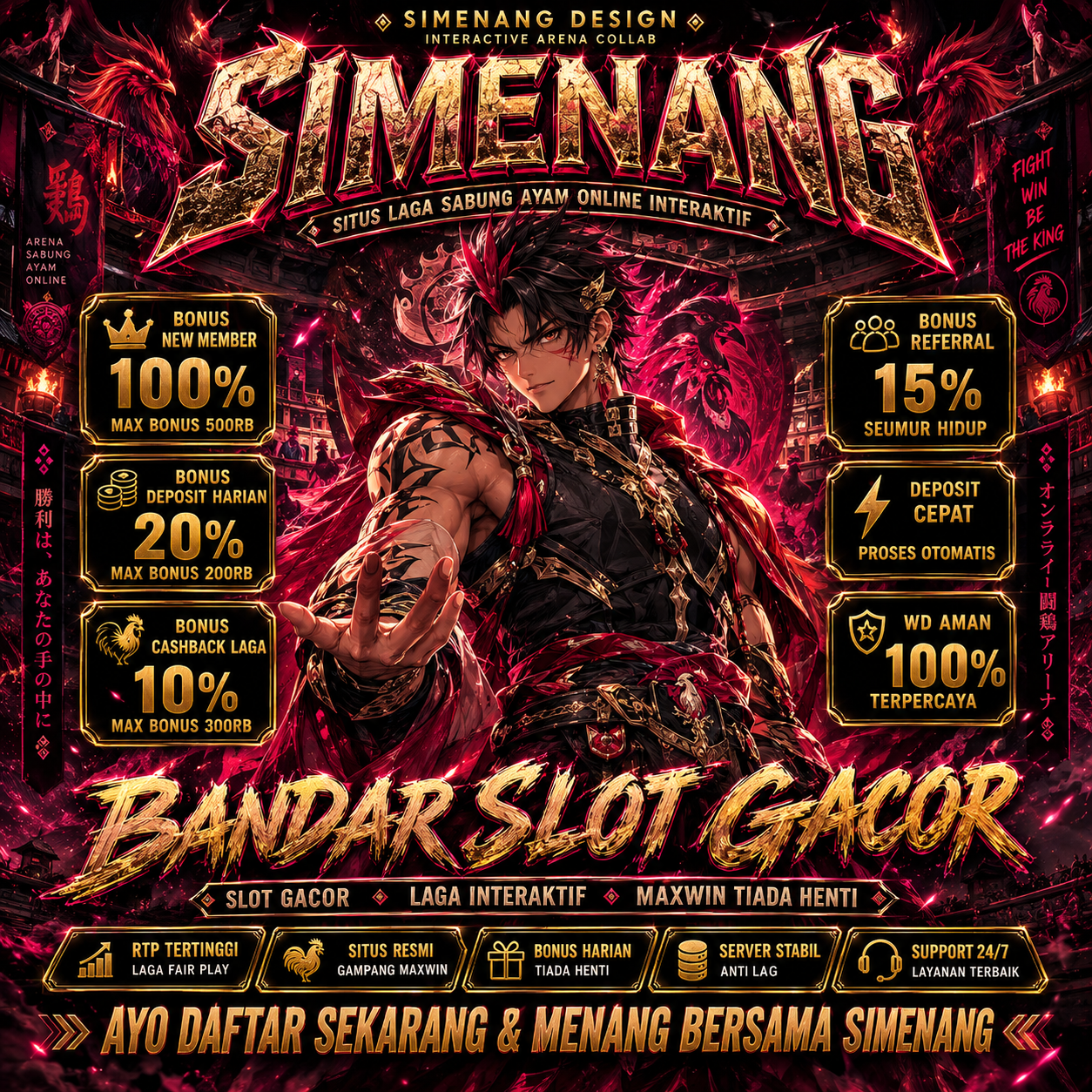 SIMENANG : Situs Laga Sabung Ayam Online Interaktif by Bandar Slot Gacor Terpercaya